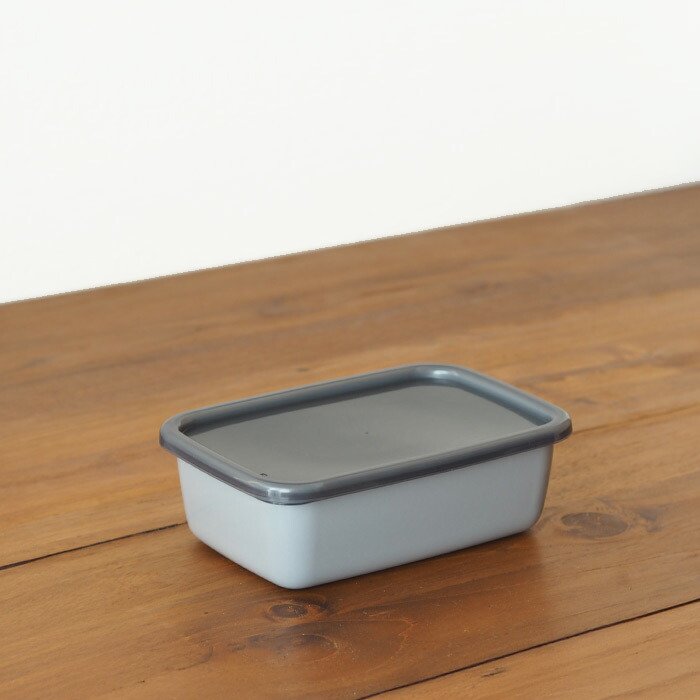 野田琺瑯　+Gray　レクタングル深型　M