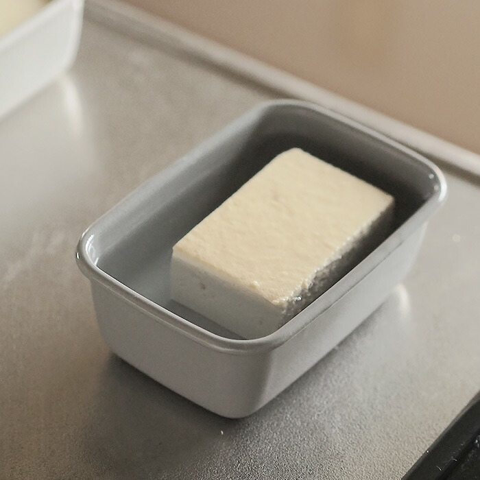 野田琺瑯　+Gray　レクタングル深型　S