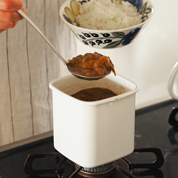 野田琺瑯　ホワイトシリーズ　スクウェア　L