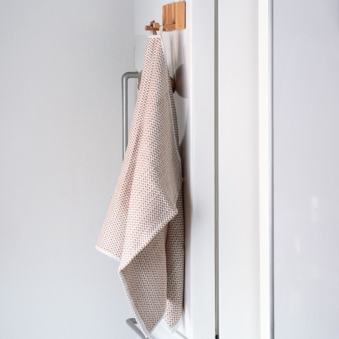 ■【送料無料】【2枚セット】【プロキッチン別注】フコカ　キッチンクロス　ピンク＆モカムース　大判サイズ　46×70cm　/　Fucoca.