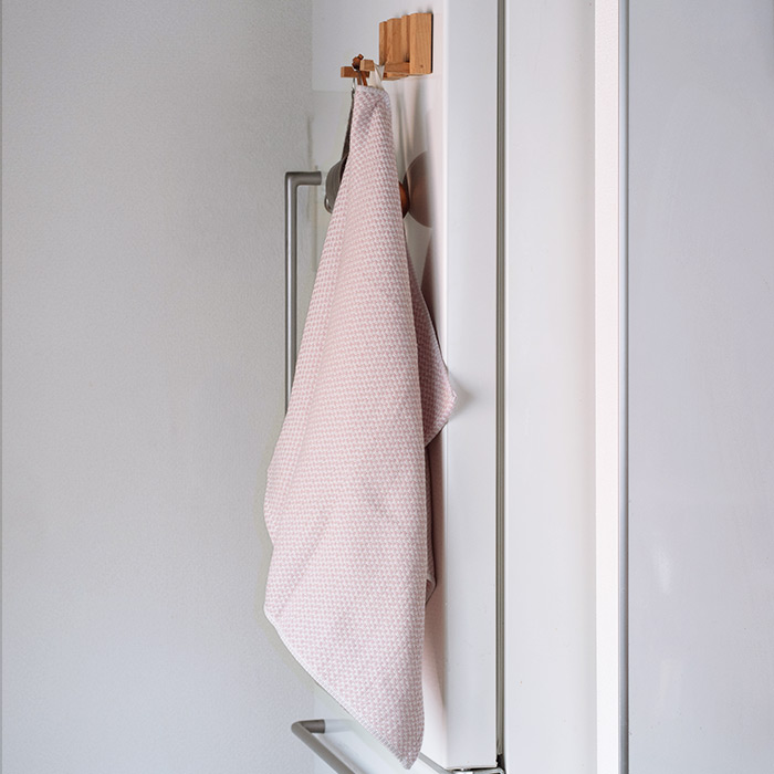 ■【送料無料】【2枚セット】【プロキッチン別注】フコカ　キッチンクロス　ピンク＆モカムース　大判サイズ　46×70cm　/　Fucoca.