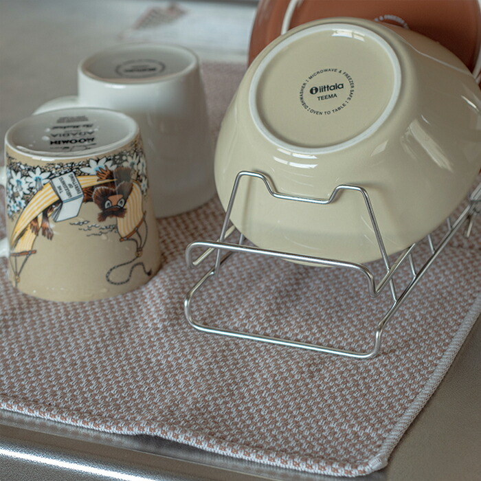 【プロキッチン別注】フコカ　キッチンクロス　モカムース　ハーフサイズ　34×46cm　/　Fucoca.