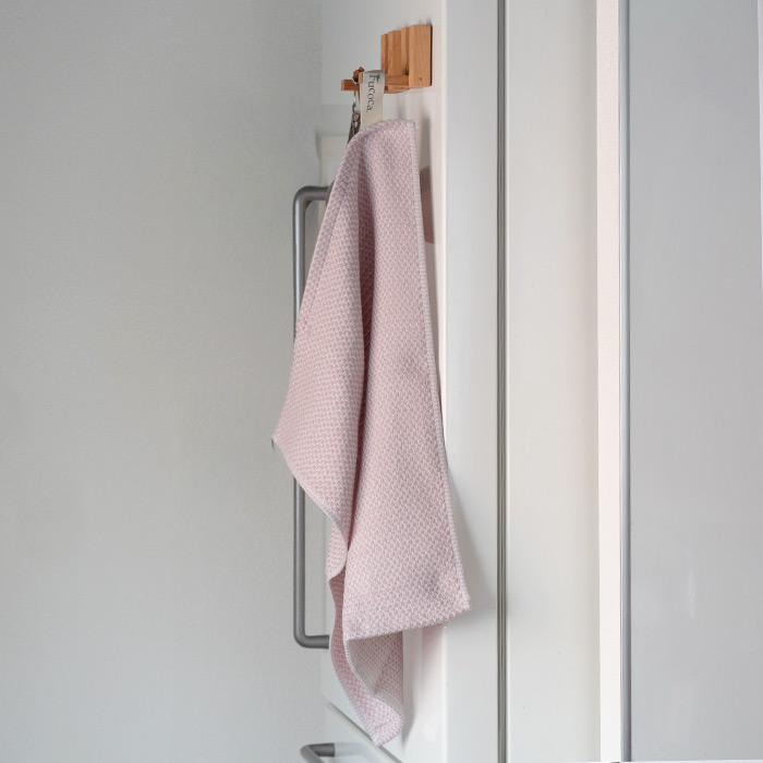 ■【送料無料】【2枚セット】【プロキッチン別注】フコカ　キッチンクロス　ピンク＆モカムース　ハーフサイズ　34×46cm　/　Fucoca.