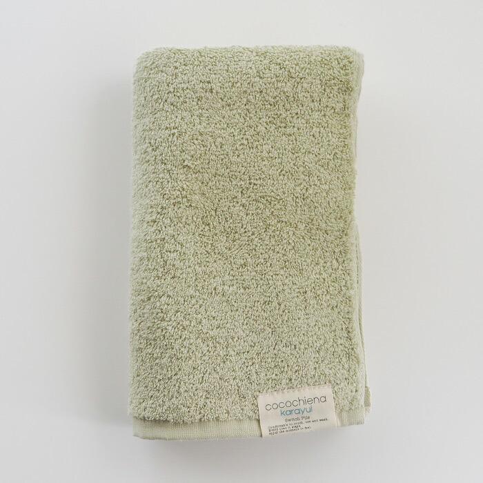 ココチエナ　カラユイ　スリムバスタオル　イエローグリーン　34×120cm　/　cocochiena