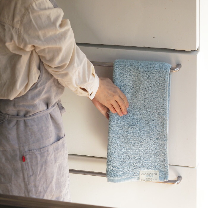 ココチエナ　カラユイ　フェイスタオル　ブルー　34×80cm　/　cocochiena