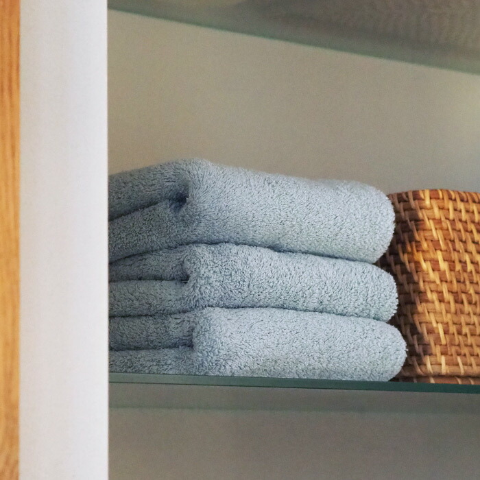 ココチエナ　カラユイ　フェイスタオル　ブルー　34×80cm　/　cocochiena