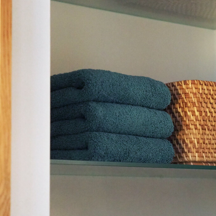 ココチエナ　カラユイ　フェイスタオル　ダークグリーン　34×80cm　/　cocochiena