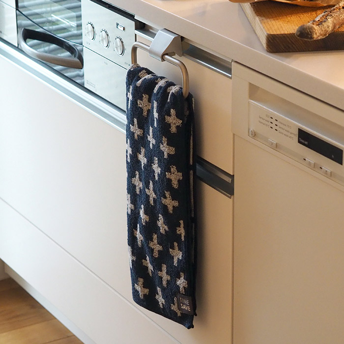 【取扱終了0921】タイムセーブ　クロス　フェイスタオル　ネイビーブルー　/　TIMESAVE　※