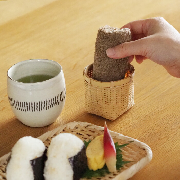 洗濯脱水するだけですぐ乾くおしぼりタオル　ブラウン