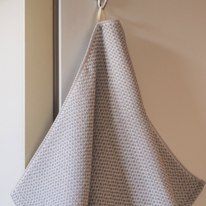 【プロキッチン別注】フコカ　キッチンクロス　ライトグレー　大判サイズ　46×70cm　/　Fucoca.