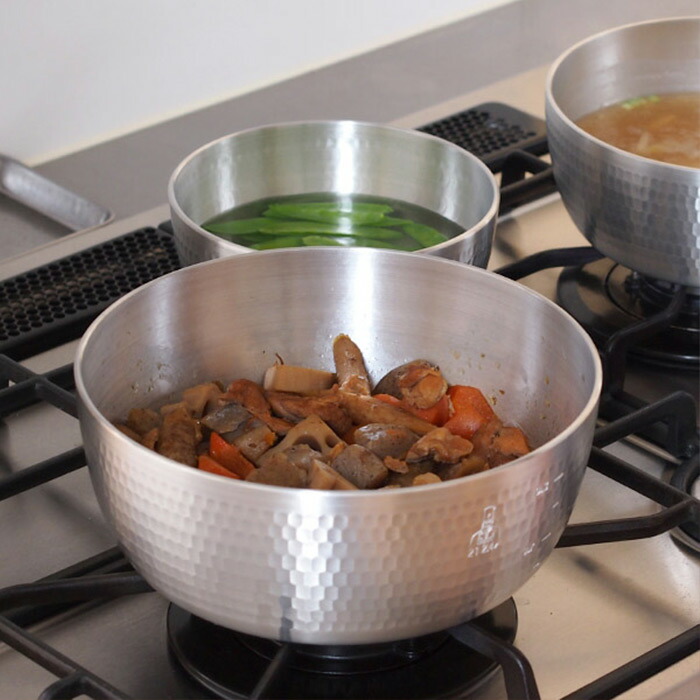 【訳あり】中尾アルミ製作所　ヤットコ鍋　21cm