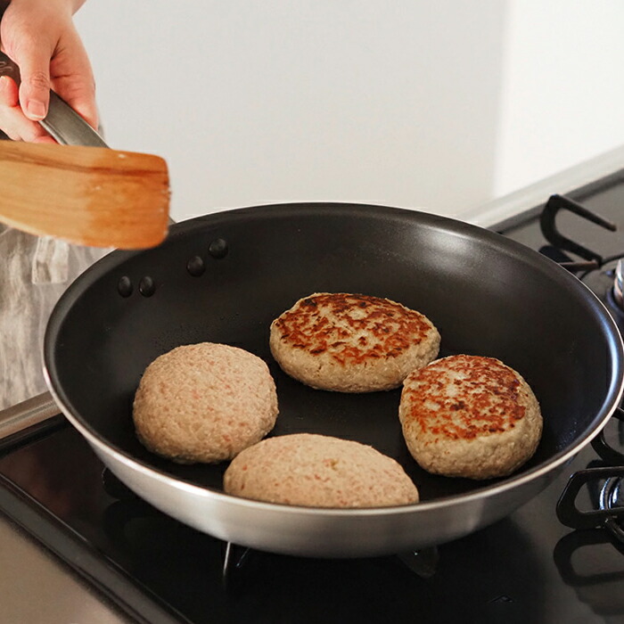 中尾アルミ製作所　シルクフライパン　浅型（新ステンキャスト）　30cm