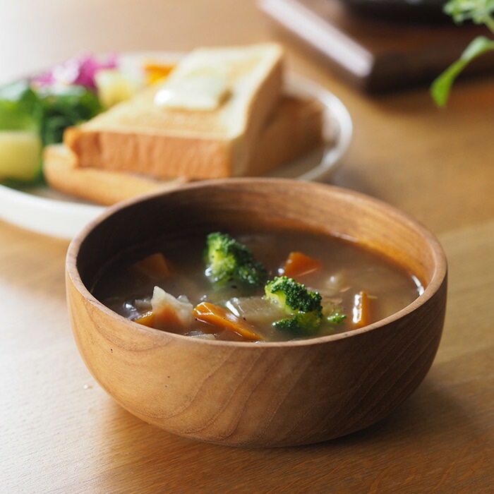 日曜雑貨　サラダボウル　チーク　/　SUNDAY SUPPLIES