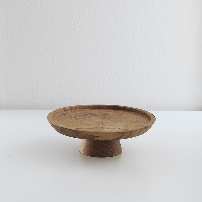 日曜雑貨　ケーキスタンドS　チーク　/　SUNDAY SUPPLIES