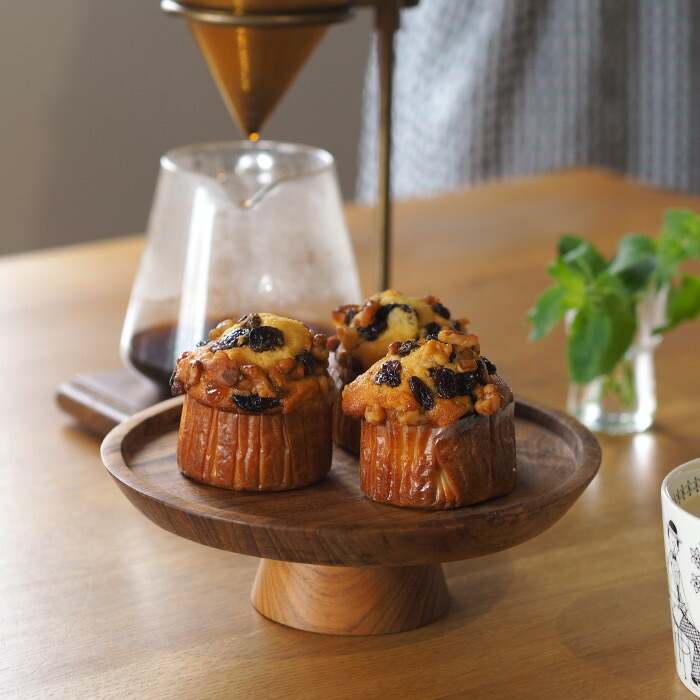 日曜雑貨　ケーキスタンドS　チーク　/　SUNDAY SUPPLIES