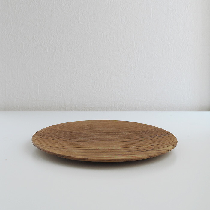 日曜雑貨　プレート ラウンドL　チーク　/　SUNDAY SUPPLIES