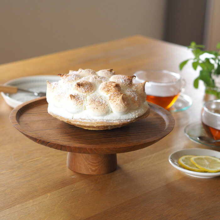 日曜雑貨　ケーキスタンドM　チーク　/　SUNDAY SUPPLIES