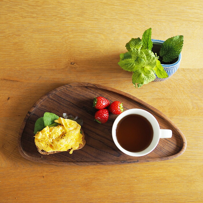 日曜雑貨　トライアングルトレー　Ｍ　チーク　/　SUNDAY SUPPLIES　