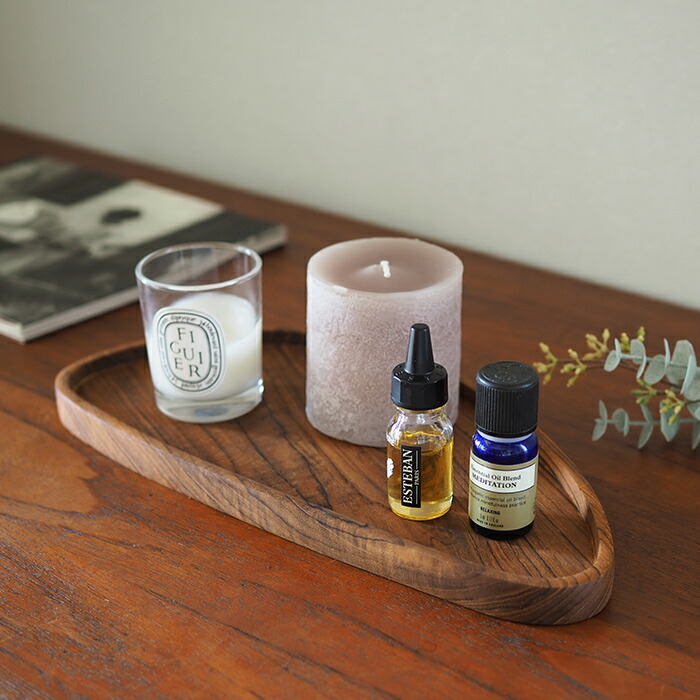 日曜雑貨　トライアングルトレー　Ｍ　チーク　/　SUNDAY SUPPLIES　