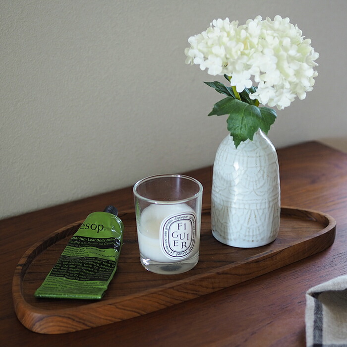 日曜雑貨　トライアングルトレー　Ｌ　チーク　/　SUNDAY SUPPLIES