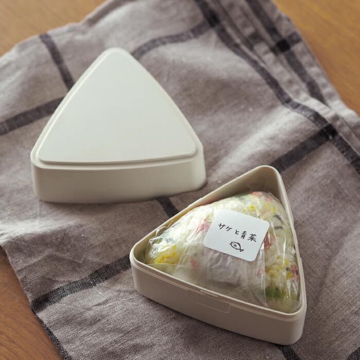 ■【2個セット】ジェルクール　triangle　おにぎりケース　ミルクホワイト　/　GEL-COOL　