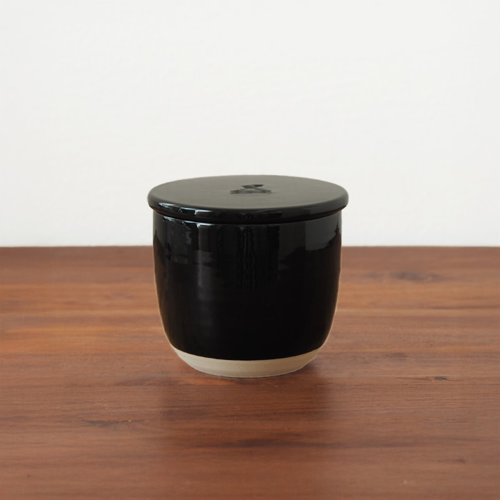 かもしか道具店　陶の飯びつ　こぶり　黒