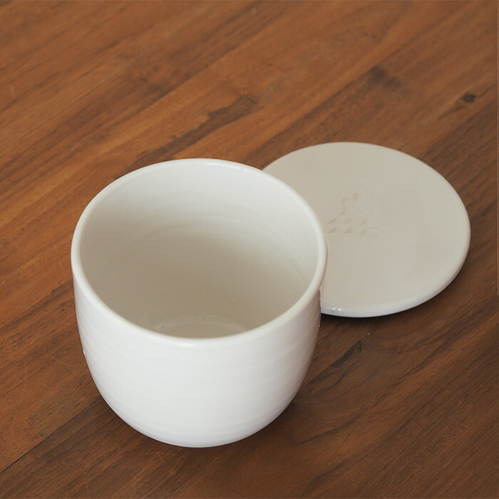 かもしか道具店　陶の飯びつ　こぶり　白