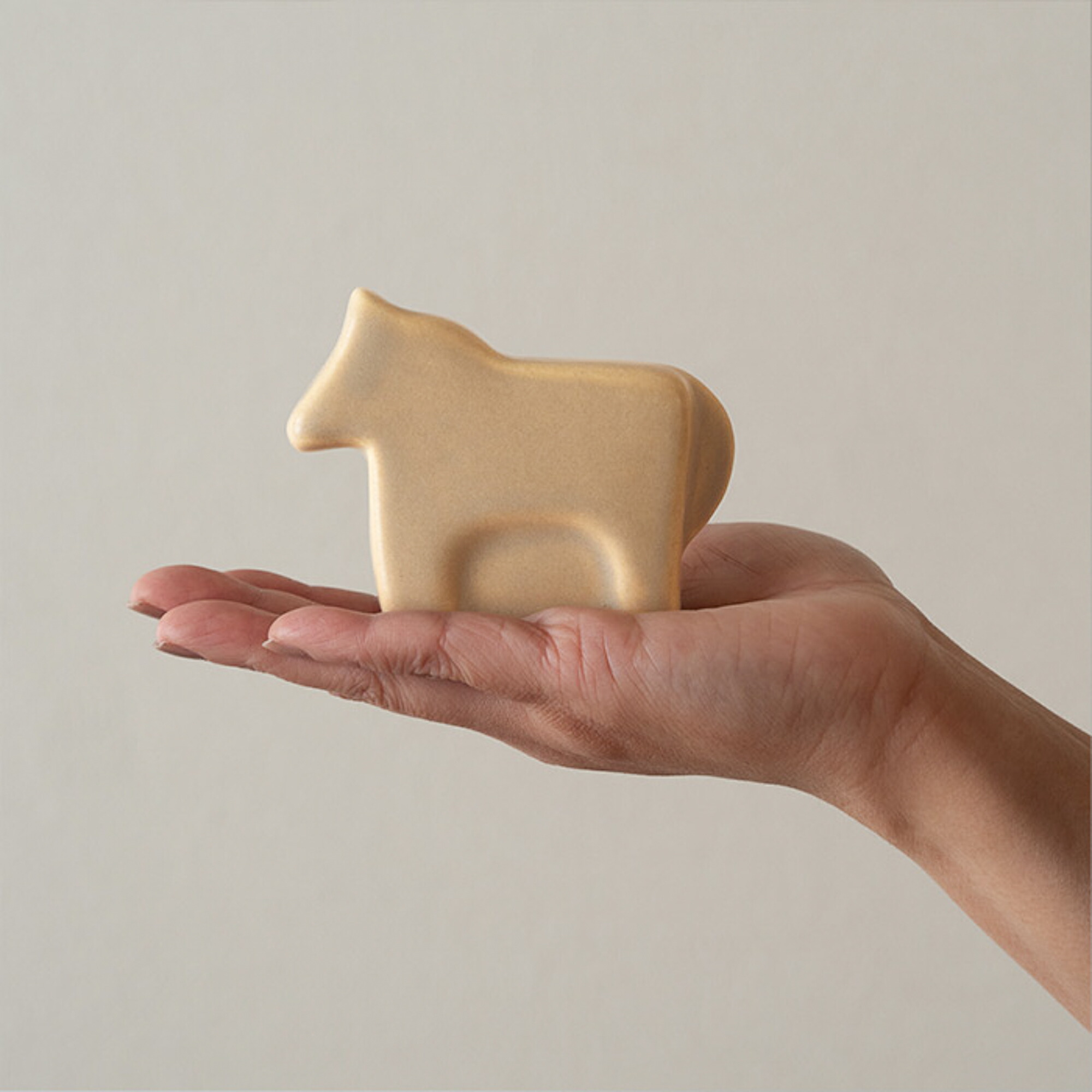 かもしか道具店　馬　ベージュ