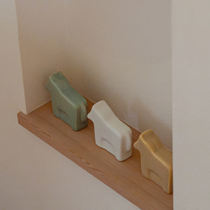 かもしか道具店　馬　ブルーグレー