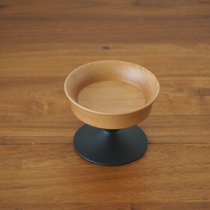 オシオクラフト　キャンドルスタンド　S　黒染め　桜　/　osio craft