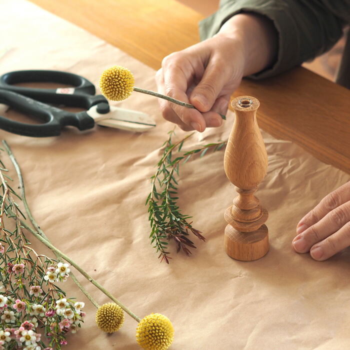 オシオクラフト　フラワーベース　M　楢　/　osio craft