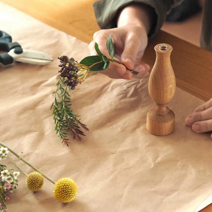 オシオクラフト　フラワーベース　S　楢　/　osio craft