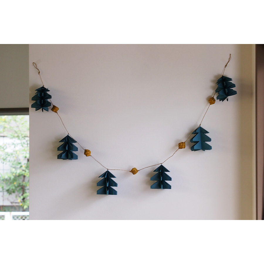 【取扱終了1207】【2017年限定】ピープル・ツリー　ツリーのガーランド　グリーン系　/　People　Tree