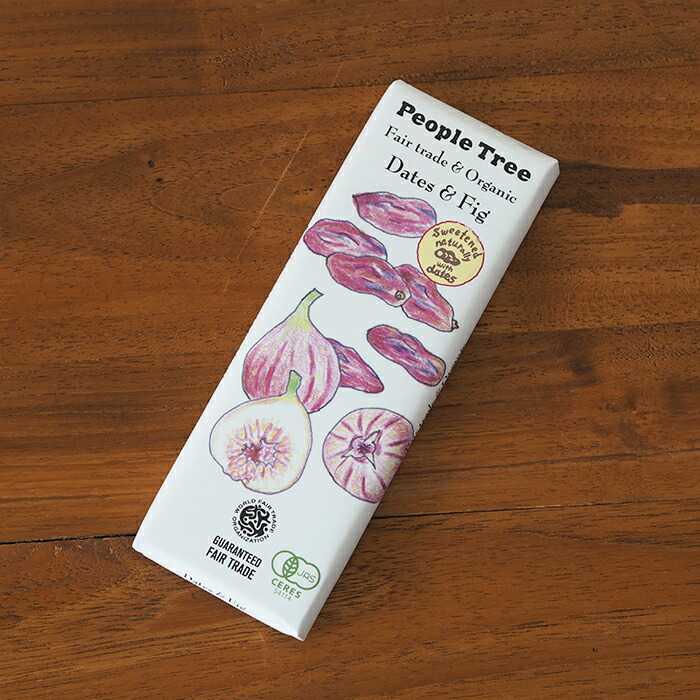 【取扱終了0302】【秋冬限定】ピープルツリー　フェアトレードチョコ　板チョコ　オーガニック　デーツ＆フィグ　/　People　Tree　