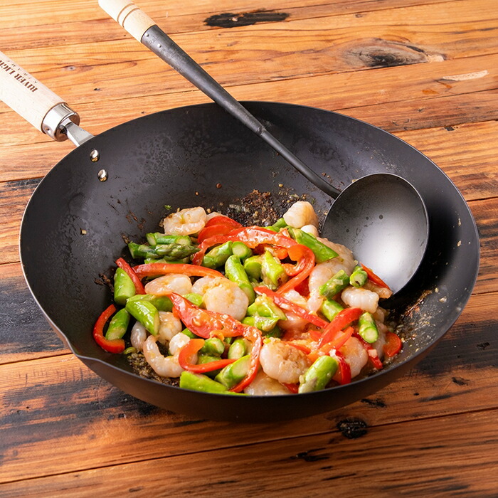 リバーライト　極　JAPAN　炒め鍋（右口）　33cm　IH対応　/　RIVER　LIGHT