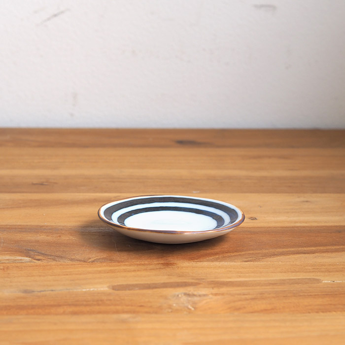 副千製陶所　濃線紋　丸豆皿