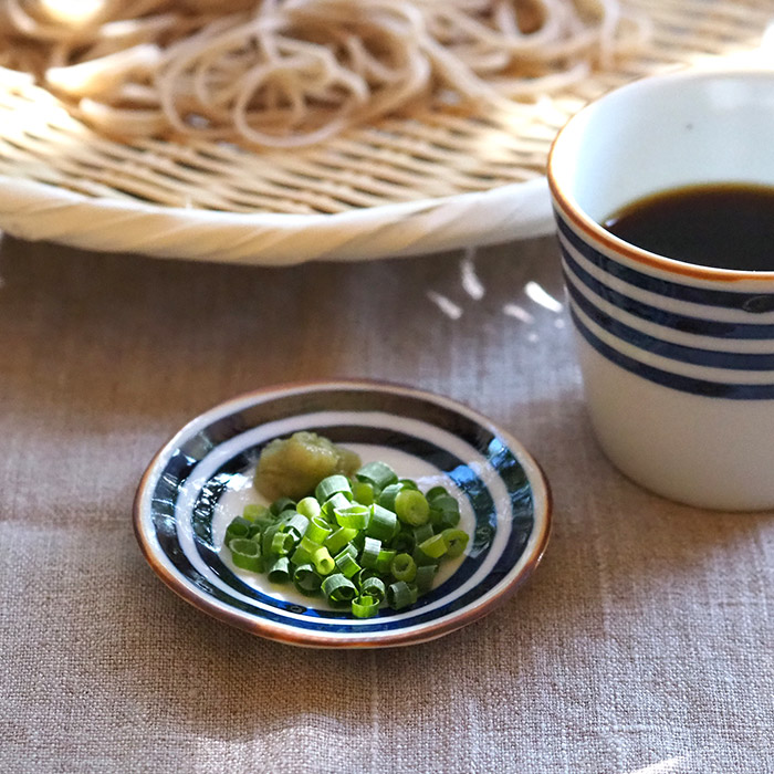 副千製陶所　濃線紋　丸豆皿