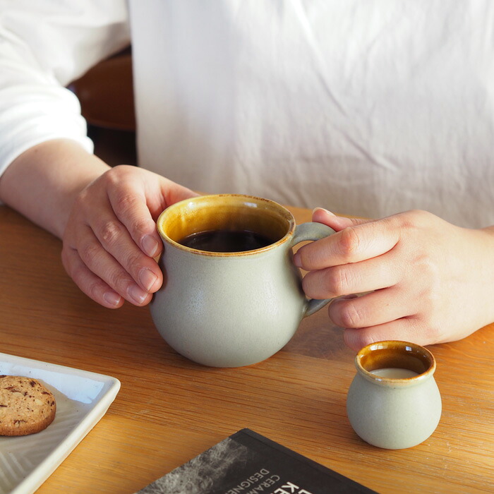 長十郎窯　マグカップ　みる色