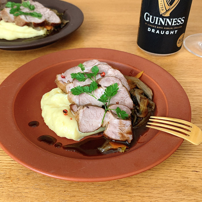 【プロキッチン別注】SAKUZAN　Sara　プレート　20cm　7”　キャラメルブラウン　　