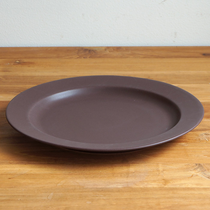 【プロキッチン別注】SAKUZAN　Sara　プレート　26cm　10”　チョコレートブラウン　　