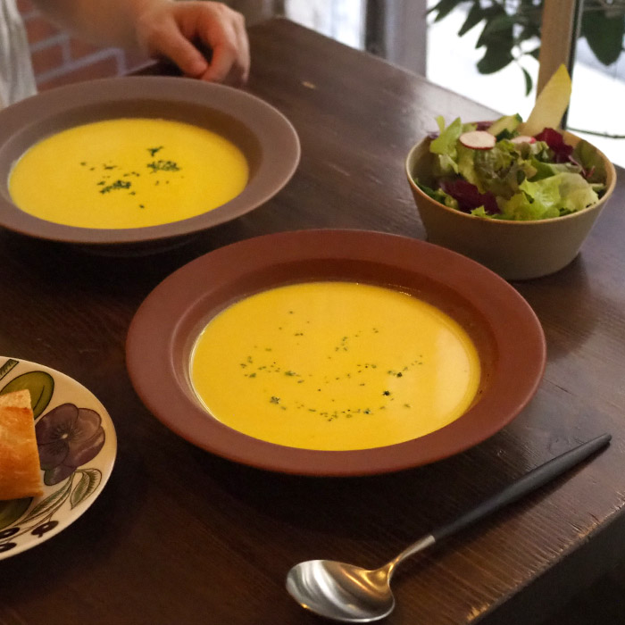 【プロキッチン別注】SAKUZAN　Sara　ボウル　21cm　9”　キャラメルブラウン　　