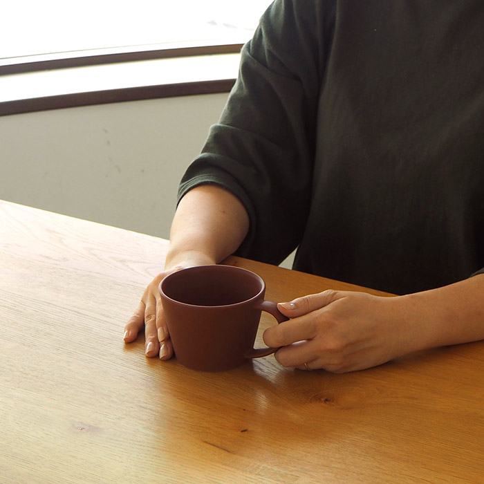 【プロキッチン別注】SAKUZAN　Sara　コーヒーカップ　キャラメルブラウン　