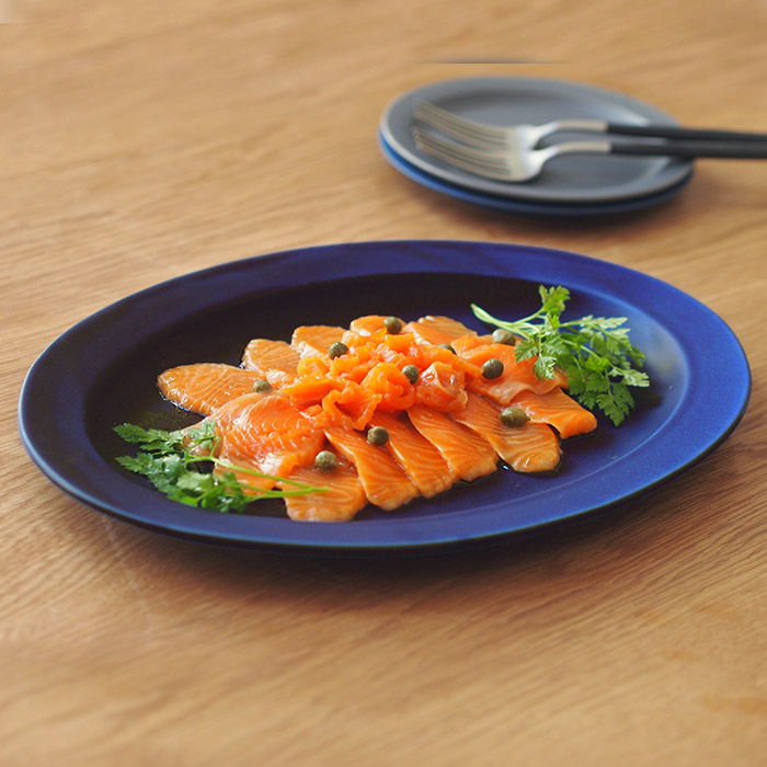 【プロキッチン別注】SAKUZAN　Sara　オーバル　L　ネイビーブルー　