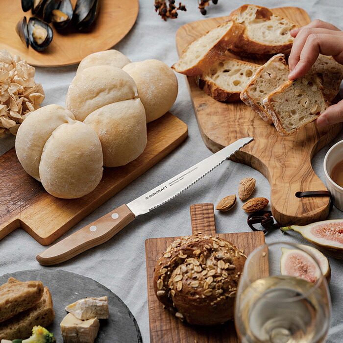 【ザワつく！金曜日で紹介】サンクラフト　パン切ナイフせせらぎ14cm　/　SUNCRAFT