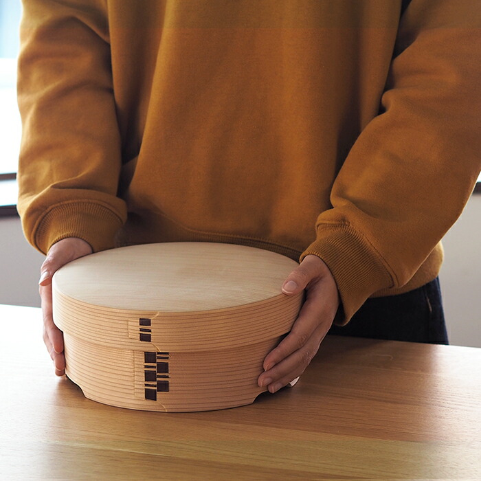 栗久　おひつ　3合　浅型　脚付き