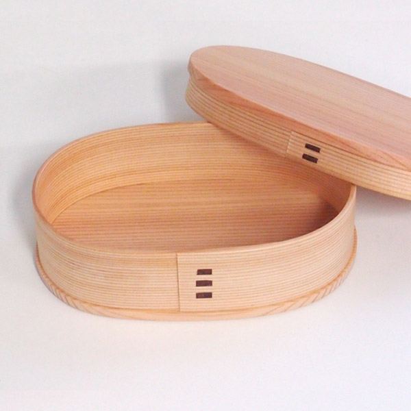 秋田杉　大館曲げわっぱ弁当箱　小判　小