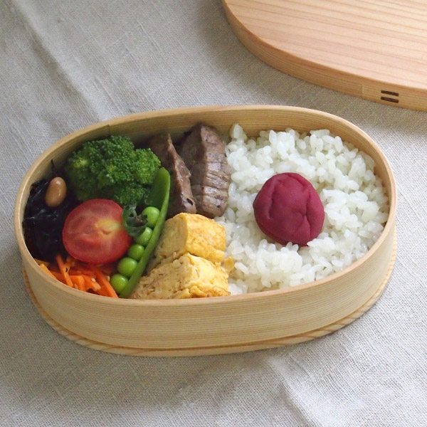 秋田杉　大館曲げわっぱ弁当箱　小判　小