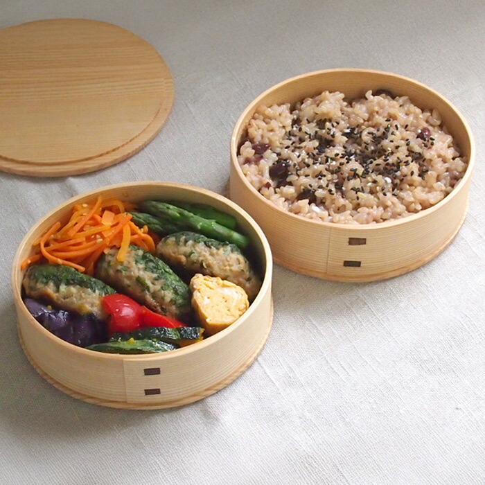 秋田杉　大館曲げわっぱ弁当箱　ひな　二段