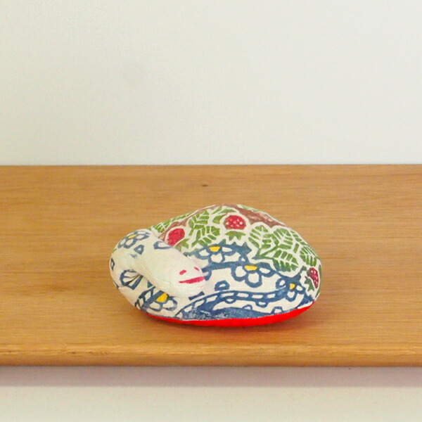 真工藝　木版手染めぬいぐるみ　干支シリーズ・親　巳　へび