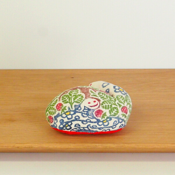 真工藝　木版手染めぬいぐるみ　干支シリーズ・親　巳　へび